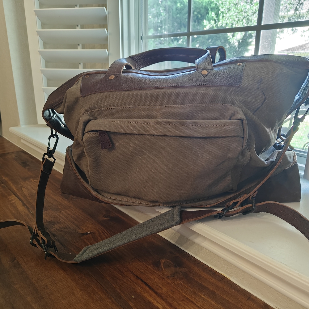 Dakota Waxed Canvas Oversized Weekend Bag - Picture 4 of 4